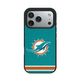 Miami Dolphins Personalized Stripe Bump Phone Case for Apple iPhone 17 Series