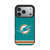 Miami Dolphins Personalized Stripe Bump Phone Case for Apple iPhone