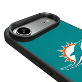 Miami Dolphins Personalized Stripe Bump Phone Case for Apple iPhone