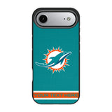 Miami Dolphins Personalized Stripe Bump Phone Case for Apple iPhone