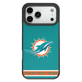 Miami Dolphins Personalized Stripe Bump Phone Case for Apple iPhone
