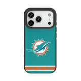 Miami Dolphins Personalized Stripe Bump Phone Case for Apple iPhone