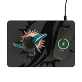 Miami Dolphins Personalized Tilt 15-Watt Wireless Charger and Mouse Pad