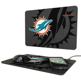Miami Dolphins Personalized Tilt 15-Watt Wireless Charger and Mouse Pad