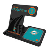 Miami Dolphins Personalized Tilt 3 in 1 Charging Station