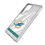 Miami Dolphins Personalized Tilt Clear Phone Case for Samsung Galaxy