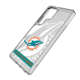 Miami Dolphins Personalized Tilt Clear Phone Case for Samsung Galaxy