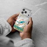 Miami Dolphins Personalized Tilt Glitter Phone Case for Apple iPhone
