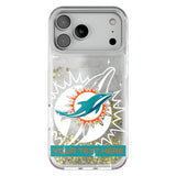 Miami Dolphins Personalized Tilt Glitter Phone Case for Apple iPhone