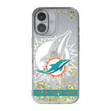 Miami Dolphins Personalized Tilt Glitter Phone Case for Apple iPhone