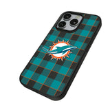 Miami Dolphins Plaid MagSafe Compatible Phone Case for Apple iPhone