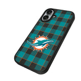 Miami Dolphins Plaid MagSafe Compatible Phone Case for Apple iPhone