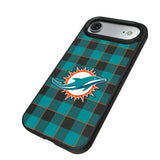Miami Dolphins Plaid MagSafe Compatible Phone Case for Apple iPhone