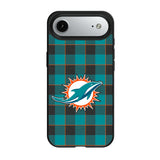 Miami Dolphins Plaid MagSafe Compatible Phone Case for Apple iPhone