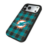 Miami Dolphins Plaid MagSafe Compatible Phone Case for Apple iPhone