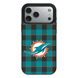 Miami Dolphins Plaid MagSafe Compatible Phone Case for Apple iPhone