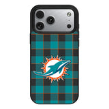 Miami Dolphins Plaid MagSafe Compatible Phone Case for Apple iPhone