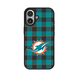 Miami Dolphins Plaid MagSafe Compatible Phone Case for Apple iPhone