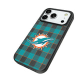 Miami Dolphins Plaid MagSafe Compatible Phone Case for Apple iPhone