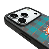 Miami Dolphins Plaid MagSafe Compatible Phone Case for Apple iPhone