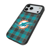 Miami Dolphins Plaid MagSafe Compatible Phone Case for Apple iPhone