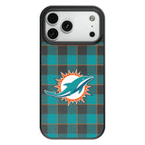 Miami Dolphins Plaid MagSafe Compatible Phone Case for Apple iPhone