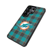 Miami Dolphins Plaid MagSafe Compatible Phone Case for Samsung Galaxy 26 Series