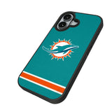 Miami Dolphins Stripe Bump Phone Case for Apple iPhone