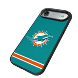 Miami Dolphins Stripe Bump Phone Case for Apple iPhone