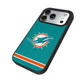 Miami Dolphins Stripe Bump Phone Case for Apple iPhone
