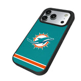 Miami Dolphins Stripe Bump Phone Case for Apple iPhone