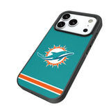 Miami Dolphins Stripe Bump Phone Case for Apple iPhone