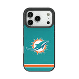 Miami Dolphins Stripe Bump Phone Case for Apple iPhone