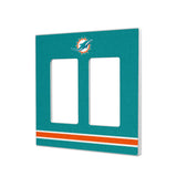 Miami Dolphins Stripe Hidden-Screw Light Switch Plate