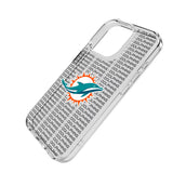Miami Dolphins Text Backdrop Clear Phone Case for Apple iPhone