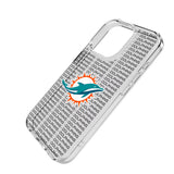 Miami Dolphins Text Backdrop Clear Phone Case for Apple iPhone