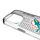 Miami Dolphins Text Backdrop Clear Phone Case for Apple iPhone
