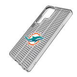 Miami Dolphins Text Backdrop Clear Phone Case for Samsung Galaxy