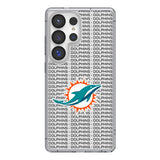 Miami Dolphins Text Backdrop Clear Phone Case for Samsung Galaxy