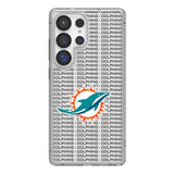 Miami Dolphins Text Backdrop Clear Phone Case for Samsung Galaxy