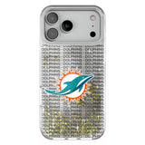 Miami Dolphins Text Backdrop Glitter Phone Case for Apple iPhone