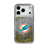 Miami Dolphins Text Backdrop Glitter Phone Case for Apple iPhone