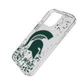 Michigan State University Spartans Confetti Clear Phone Case for Apple iPhone