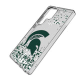Michigan State University Spartans Confetti Clear Phone Case for Samsung Galaxy