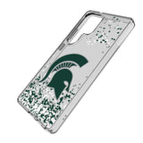 Michigan State University Spartans Confetti Clear Phone Case for Samsung Galaxy