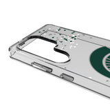 Michigan State University Spartans Confetti Clear Phone Case for Samsung Galaxy