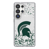 Michigan State University Spartans Confetti Clear Phone Case for Samsung Galaxy