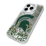 Michigan State University Spartans Confetti Glitter Phone Case for Apple iPhone