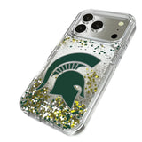Michigan State University Spartans Confetti Glitter Phone Case for Apple iPhone