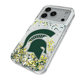 Michigan State University Spartans Confetti Glitter Phone Case for Apple iPhone